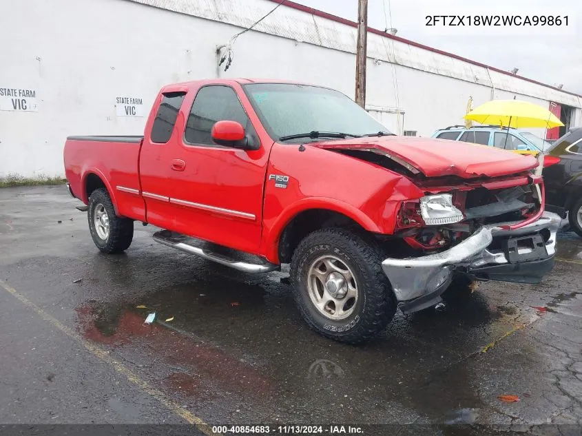 1998 Ford F-150 Lariat/Standard/Xl/Xlt VIN: 2FTZX18W2WCA99861 Lot: 40854683