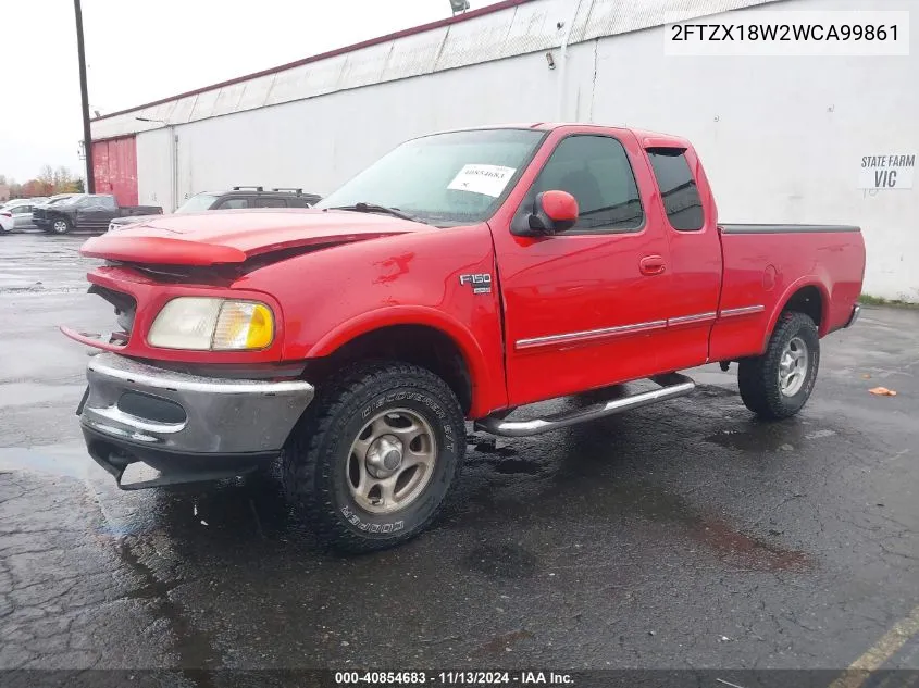 1998 Ford F-150 Lariat/Standard/Xl/Xlt VIN: 2FTZX18W2WCA99861 Lot: 40854683