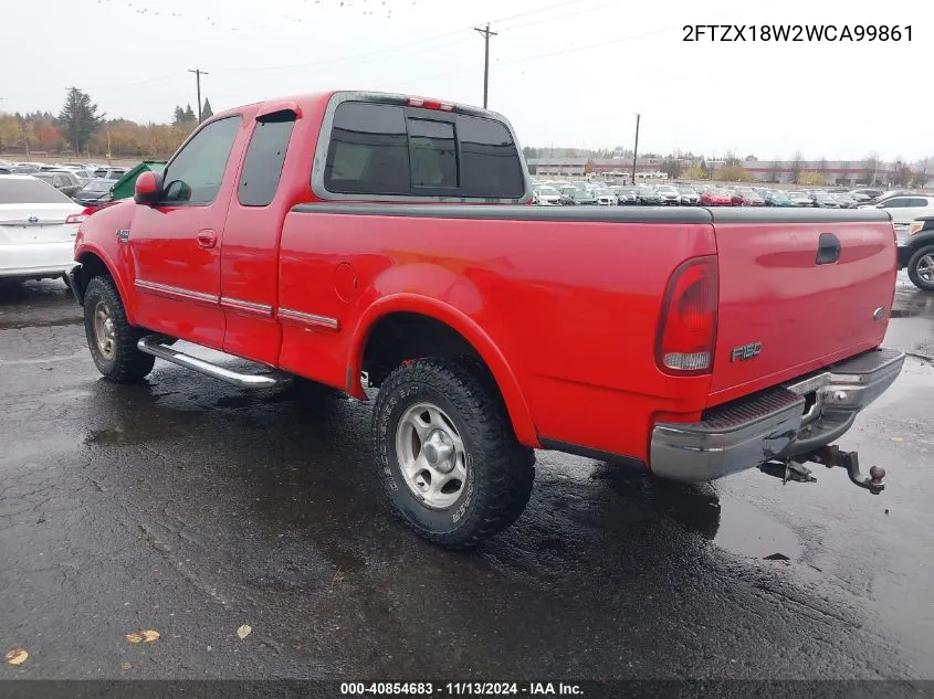 1998 Ford F-150 Lariat/Standard/Xl/Xlt VIN: 2FTZX18W2WCA99861 Lot: 40854683