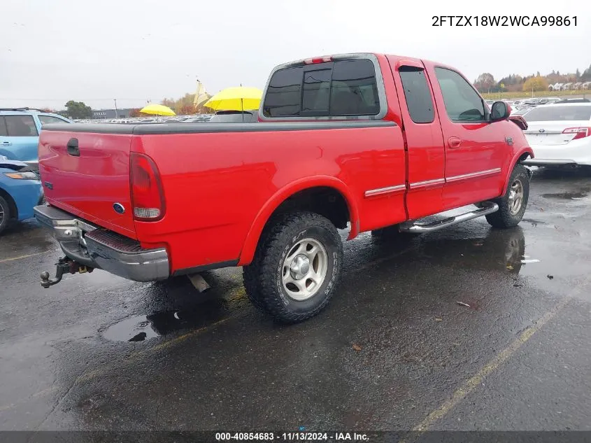 1998 Ford F-150 Lariat/Standard/Xl/Xlt VIN: 2FTZX18W2WCA99861 Lot: 40854683