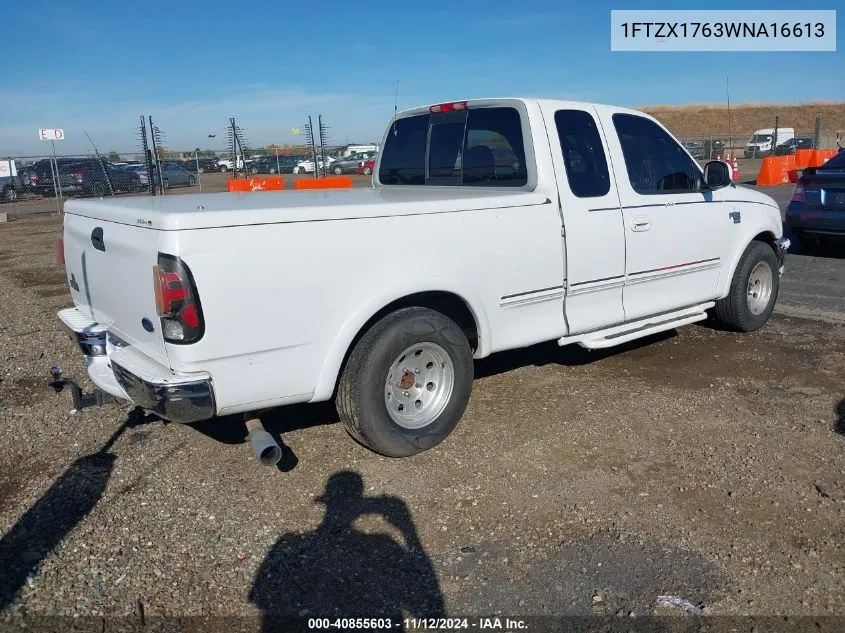 1998 Ford F-150 Lariat/Standard/Xl/Xlt VIN: 1FTZX1763WNA16613 Lot: 40855603