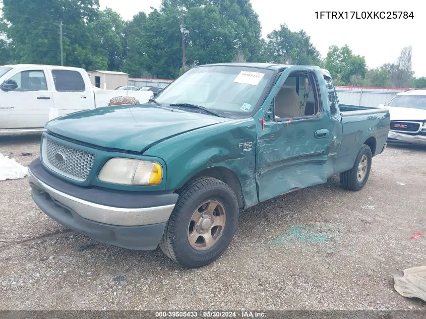 1999 Ford F-150 Lariat/Xl/Xlt VIN: 1FTRX17L0XKC25784 Lot: 39505433