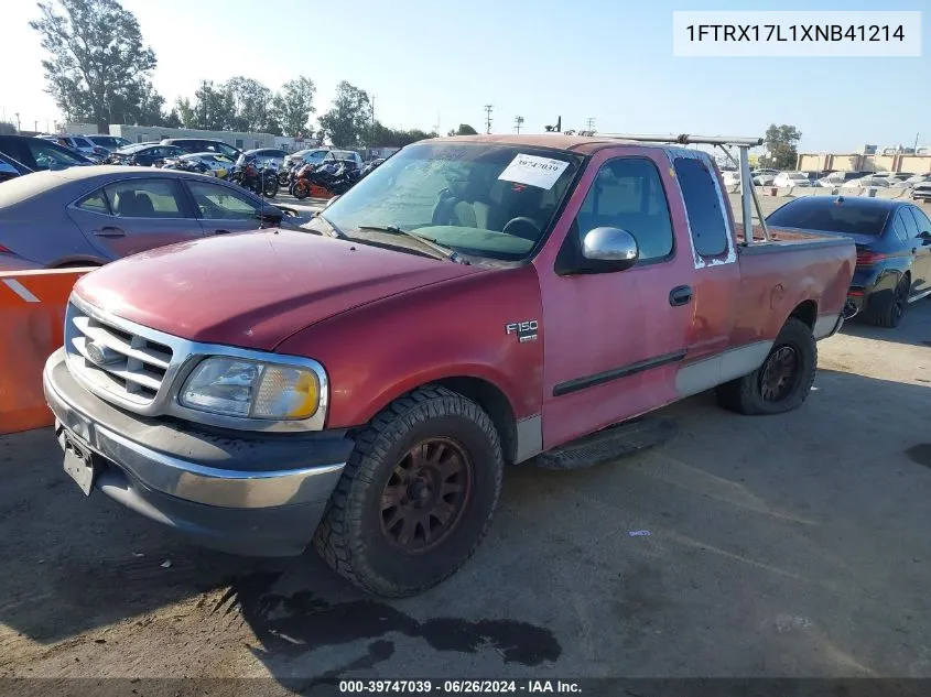 1999 Ford F-150 Lariat/Xl/Xlt VIN: 1FTRX17L1XNB41214 Lot: 39747039