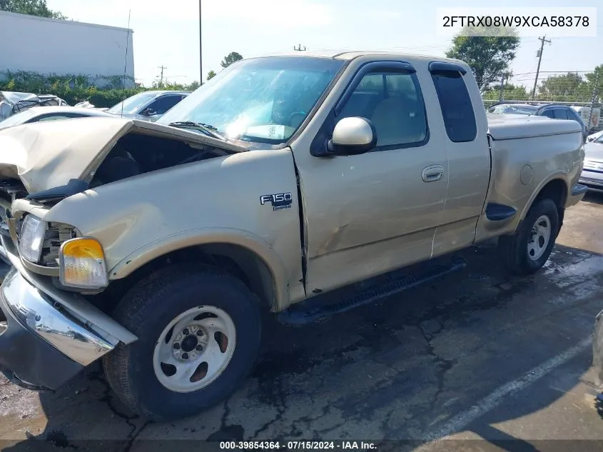 1999 Ford F-150 Lariat/Xl/Xlt VIN: 2FTRX08W9XCA58378 Lot: 39854364