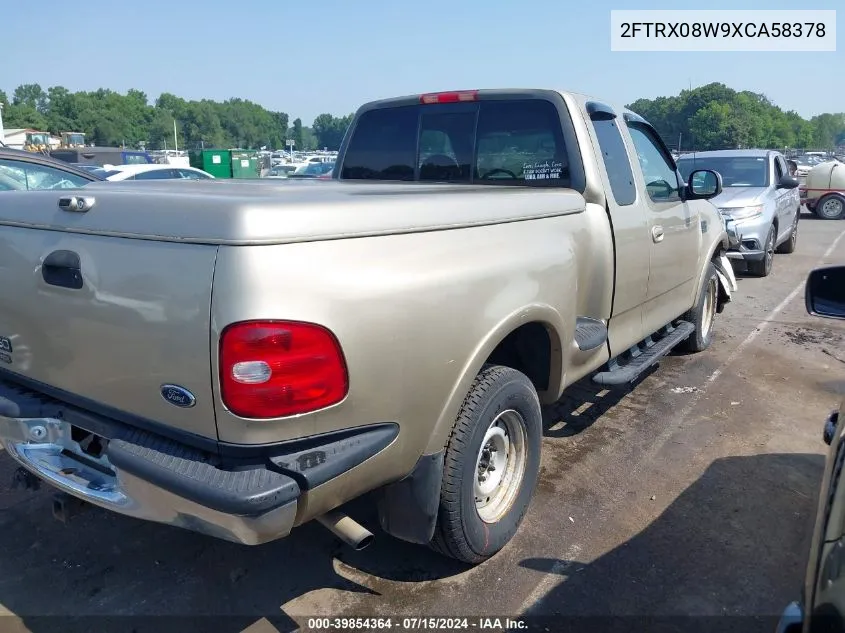 1999 Ford F-150 Lariat/Xl/Xlt VIN: 2FTRX08W9XCA58378 Lot: 39854364