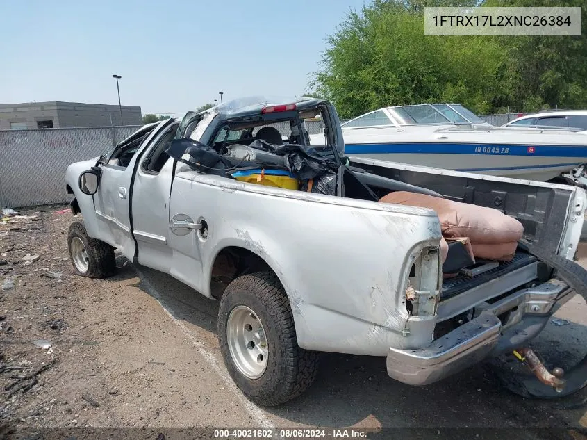 1999 Ford F-150 Lariat/Xl/Xlt VIN: 1FTRX17L2XNC26384 Lot: 40021602