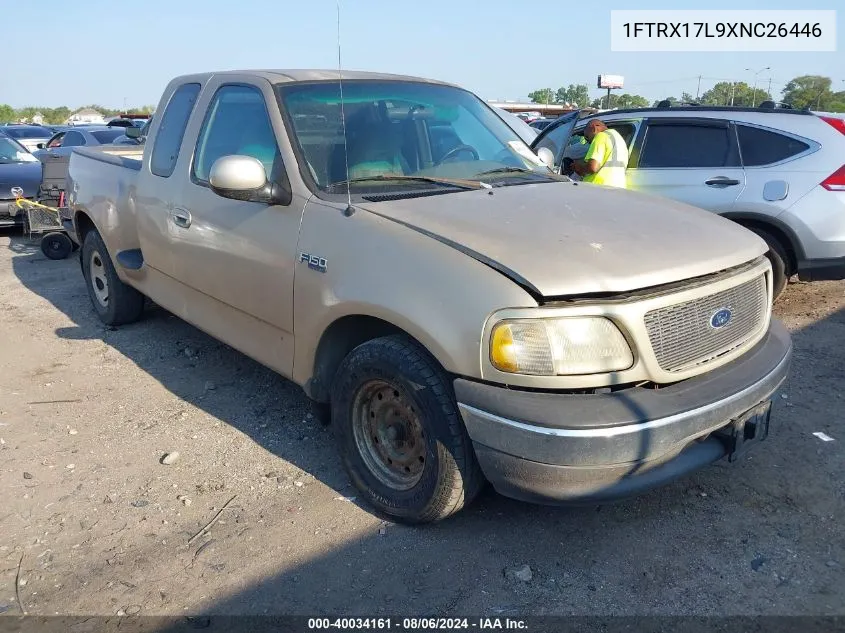 1999 Ford F-150 Lariat/Xl/Xlt VIN: 1FTRX17L9XNC26446 Lot: 40034161