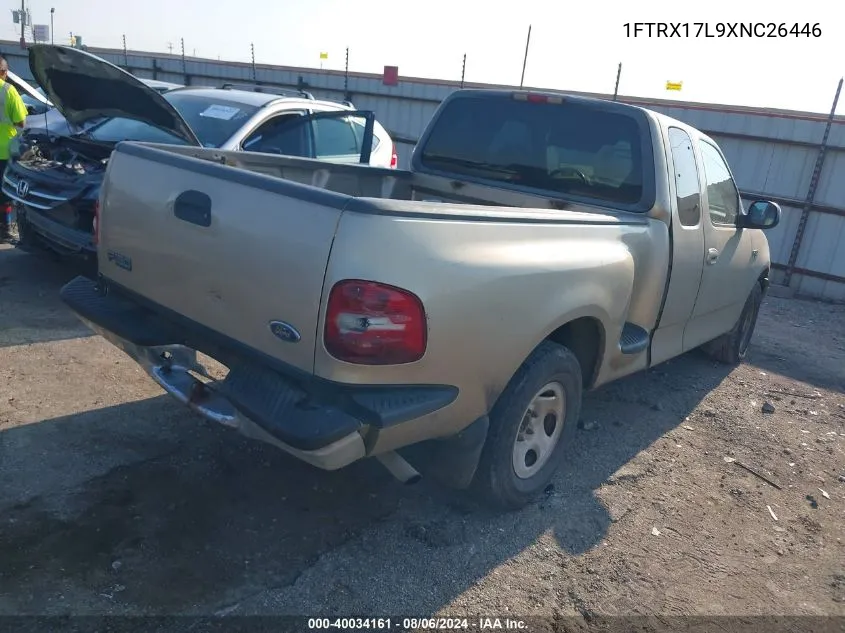 1999 Ford F-150 Lariat/Xl/Xlt VIN: 1FTRX17L9XNC26446 Lot: 40034161