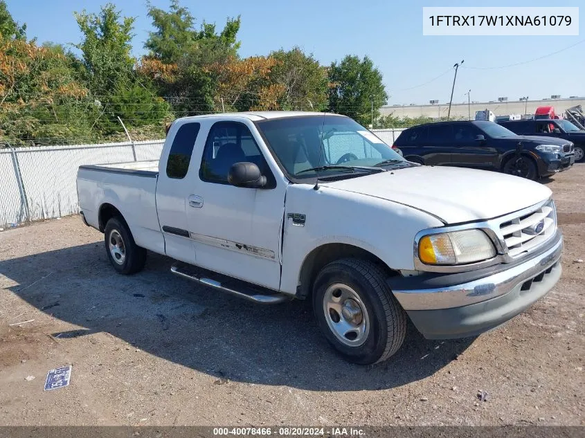 1999 Ford F150 VIN: 1FTRX17W1XNA61079 Lot: 40078466