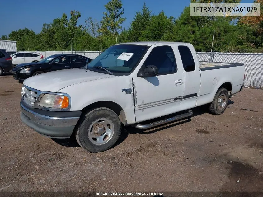 1999 Ford F150 VIN: 1FTRX17W1XNA61079 Lot: 40078466