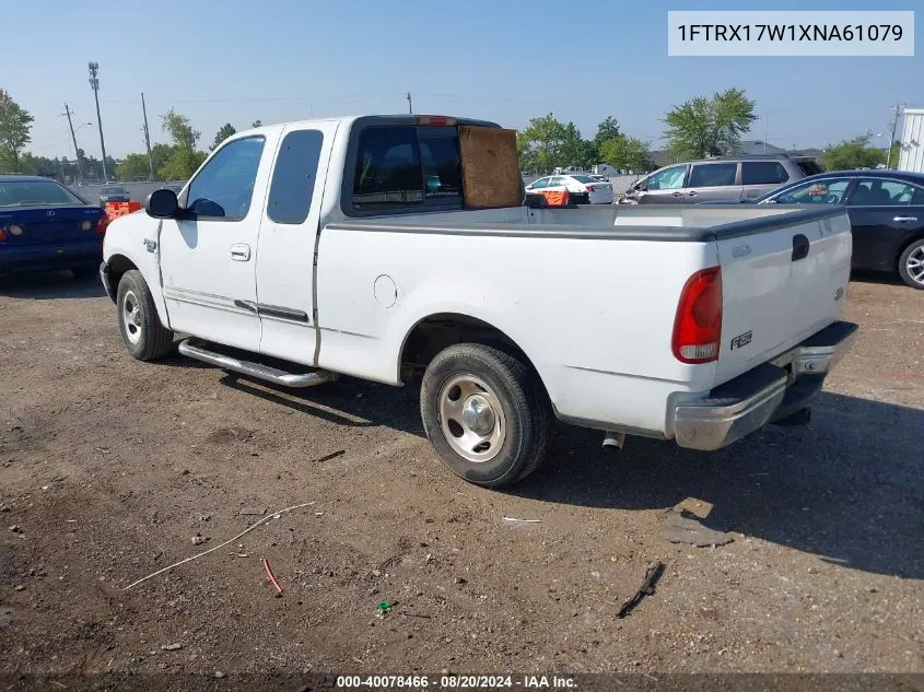 1999 Ford F150 VIN: 1FTRX17W1XNA61079 Lot: 40078466