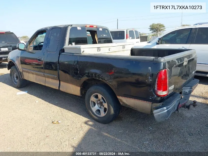 1FTRX17L7XKA10273 1999 Ford F-150 Lariat/Xl/Xlt