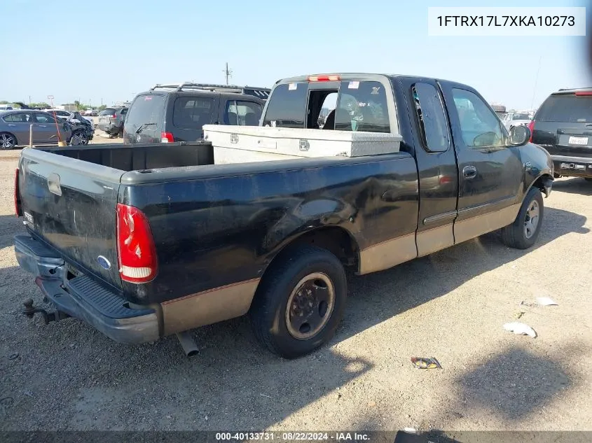 1999 Ford F-150 Lariat/Xl/Xlt VIN: 1FTRX17L7XKA10273 Lot: 40133731