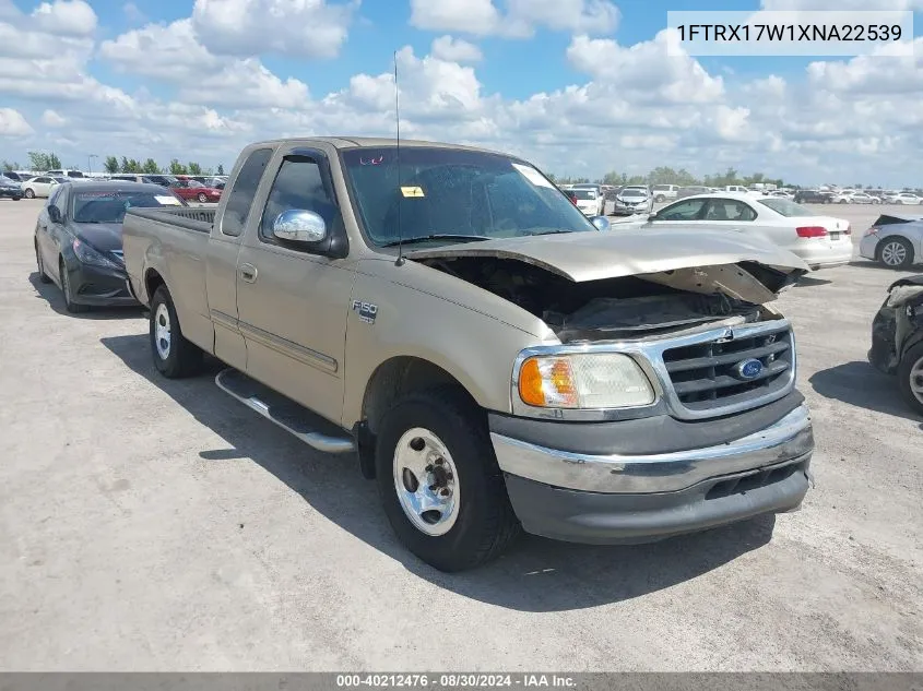 1999 Ford F-150 Lariat/Work Series/Xl/Xlt VIN: 1FTRX17W1XNA22539 Lot: 40212476