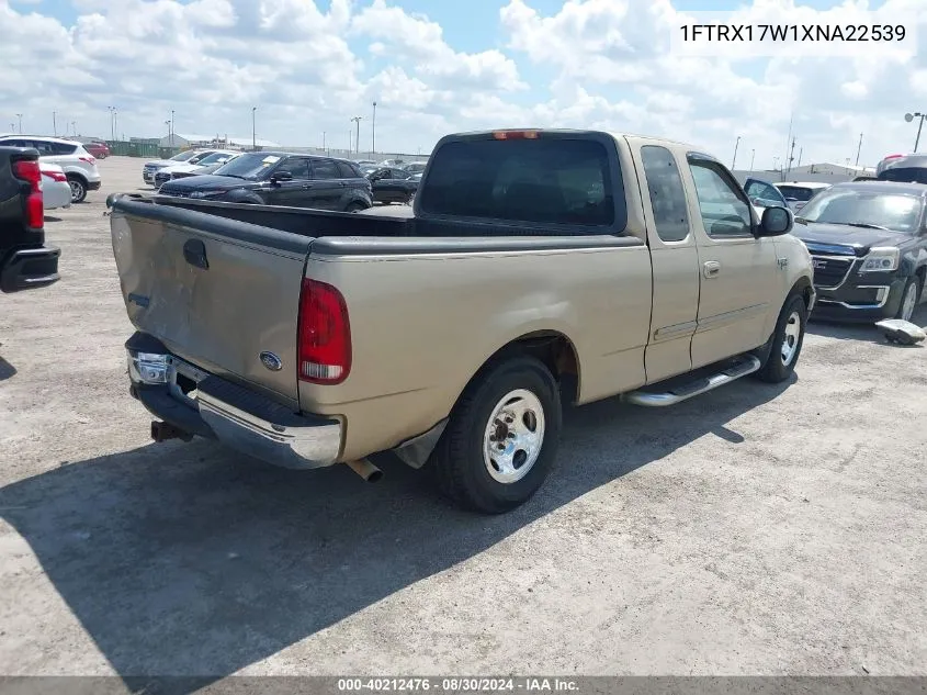 1FTRX17W1XNA22539 1999 Ford F-150 Lariat/Work Series/Xl/Xlt