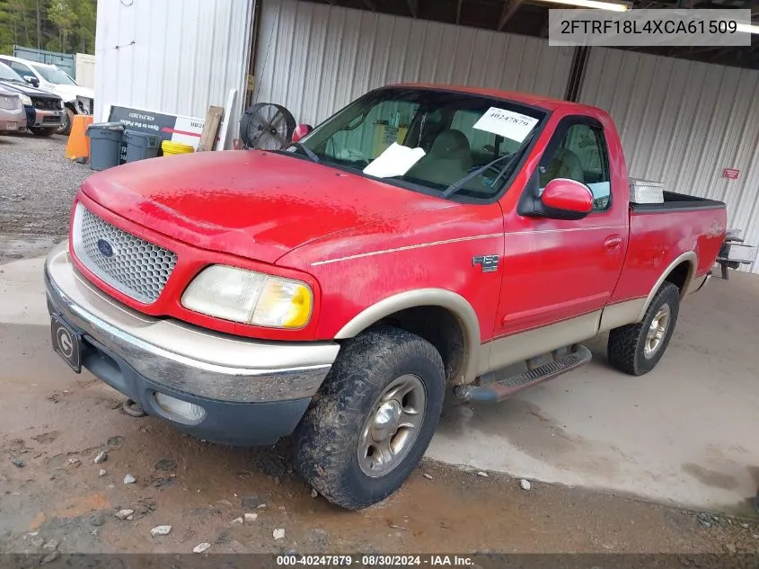 1999 Ford F-150 Lariat/Work Series/Xl/Xlt VIN: 2FTRF18L4XCA61509 Lot: 40792622