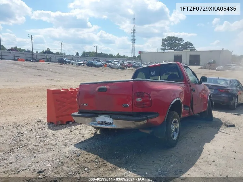 1999 Ford F-150 Xl/Xlt VIN: 1FTZF0729XKA05435 Lot: 40299811