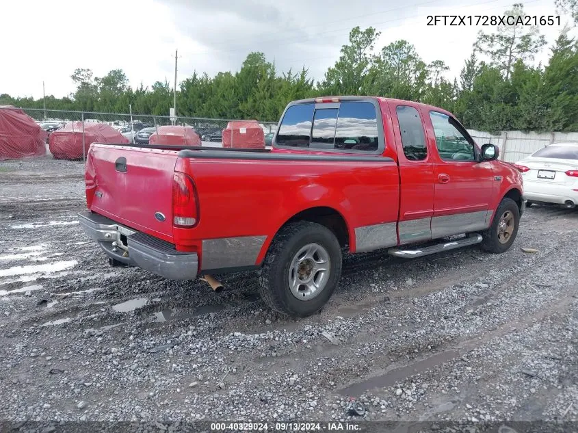 1999 Ford F-150 Work Series/Xl/Xlt VIN: 2FTZX1728XCA21651 Lot: 40329024