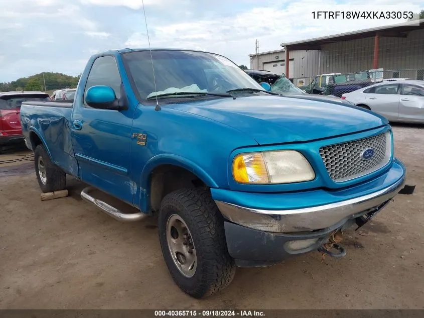 1FTRF18W4XKA33053 1999 Ford F-150 Lariat/Work Series/Xl/Xlt