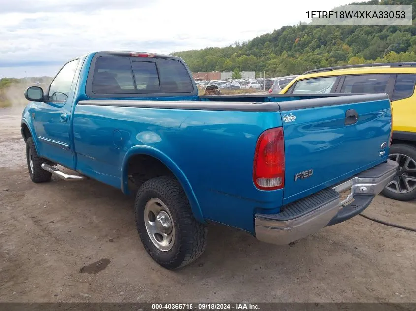 1999 Ford F-150 Lariat/Work Series/Xl/Xlt VIN: 1FTRF18W4XKA33053 Lot: 40365715