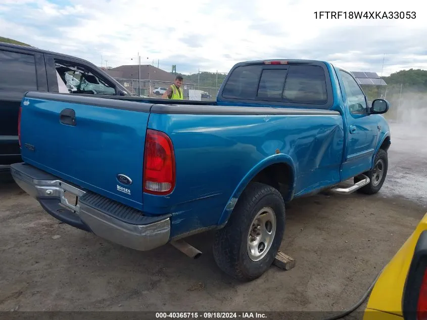 1999 Ford F-150 Lariat/Work Series/Xl/Xlt VIN: 1FTRF18W4XKA33053 Lot: 40365715