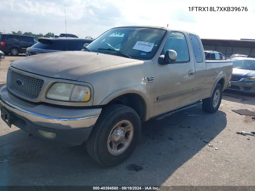 1999 Ford F-150 Lariat/Xl/Xlt VIN: 1FTRX18L7XKB39676 Lot: 40394580