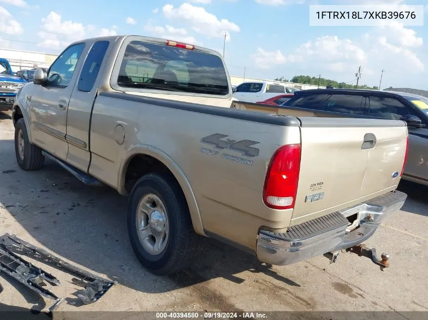 1999 Ford F-150 Lariat/Xl/Xlt VIN: 1FTRX18L7XKB39676 Lot: 40394580