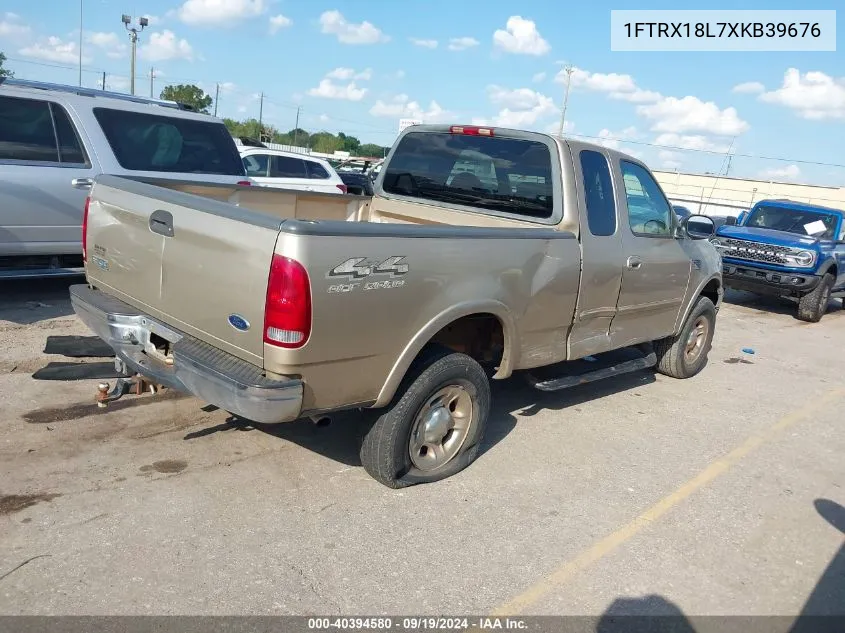 1999 Ford F-150 Lariat/Xl/Xlt VIN: 1FTRX18L7XKB39676 Lot: 40394580