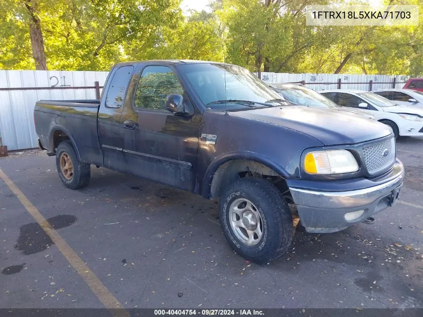 1999 Ford F-150 Lariat/Xl/Xlt VIN: 1FTRX18L5XKA71703 Lot: 40404754