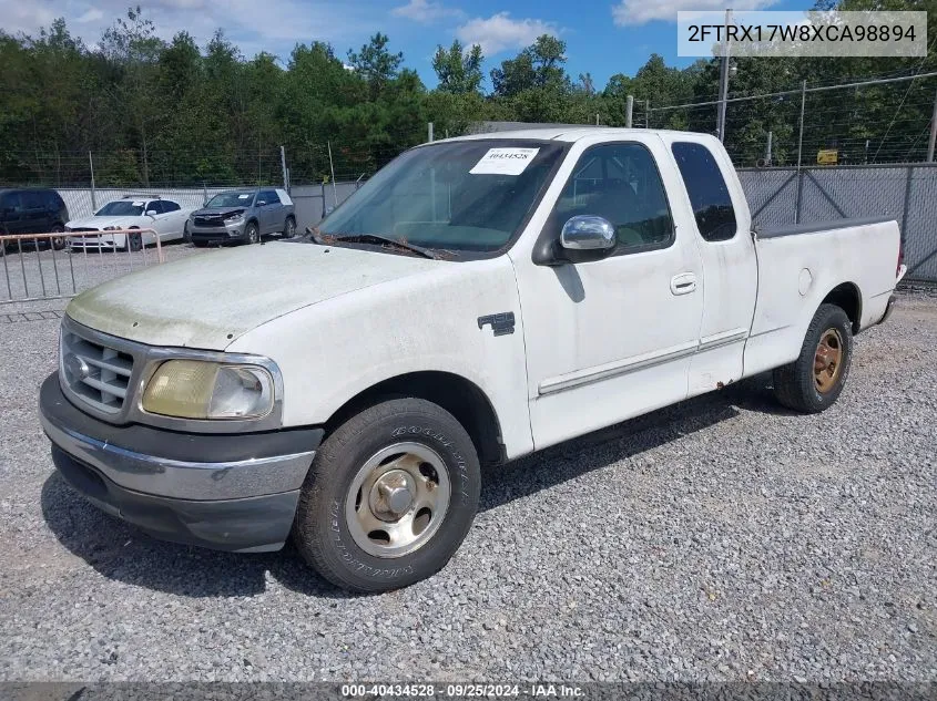 1999 Ford F-150 Lariat/Work Series/Xl/Xlt VIN: 2FTRX17W8XCA98894 Lot: 40434528