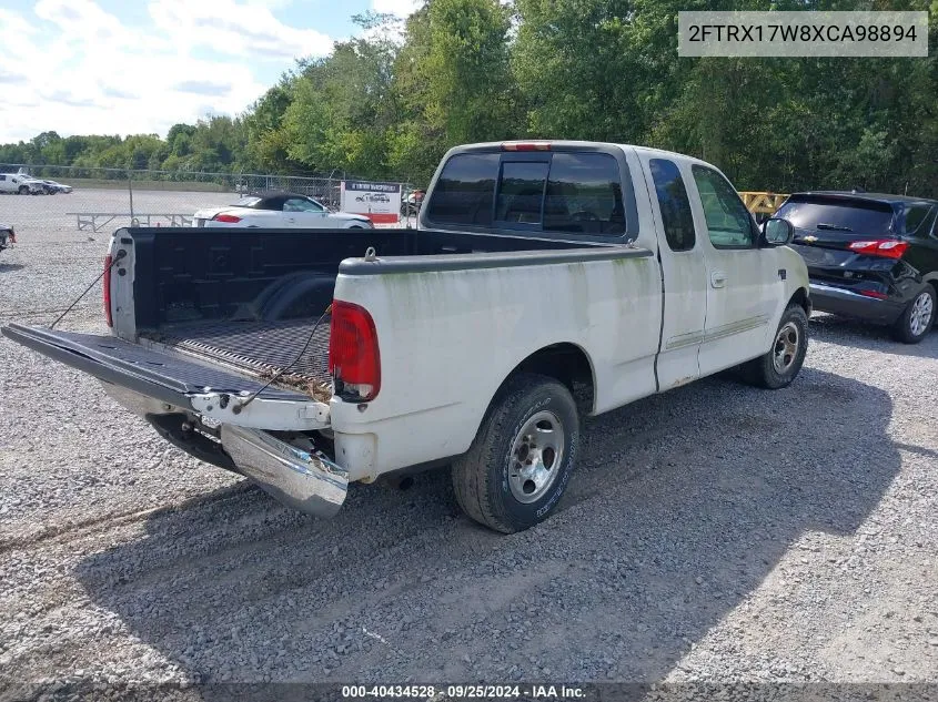 1999 Ford F-150 Lariat/Work Series/Xl/Xlt VIN: 2FTRX17W8XCA98894 Lot: 40434528