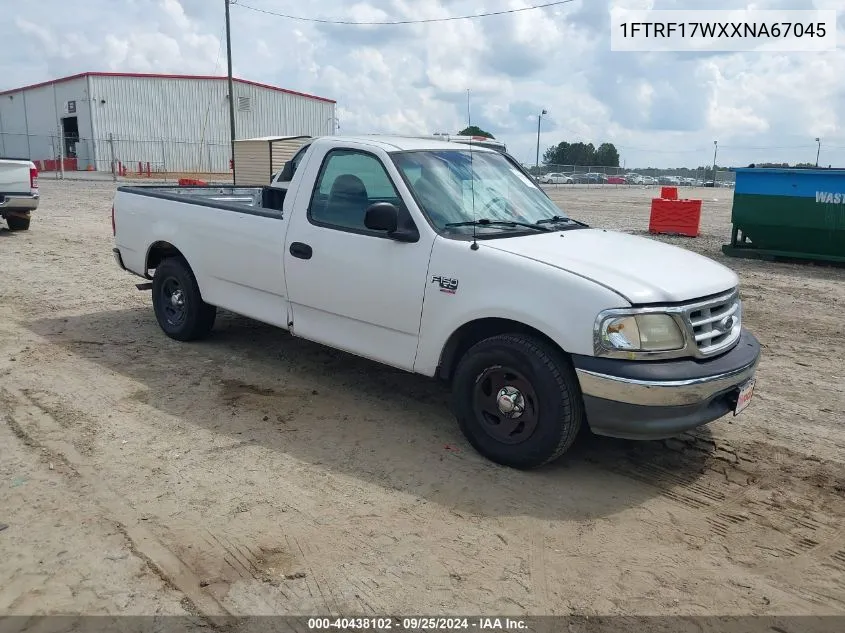 1999 Ford F-150 Lariat/Work Series/Xl/Xlt VIN: 1FTRF17WXXNA67045 Lot: 40438102