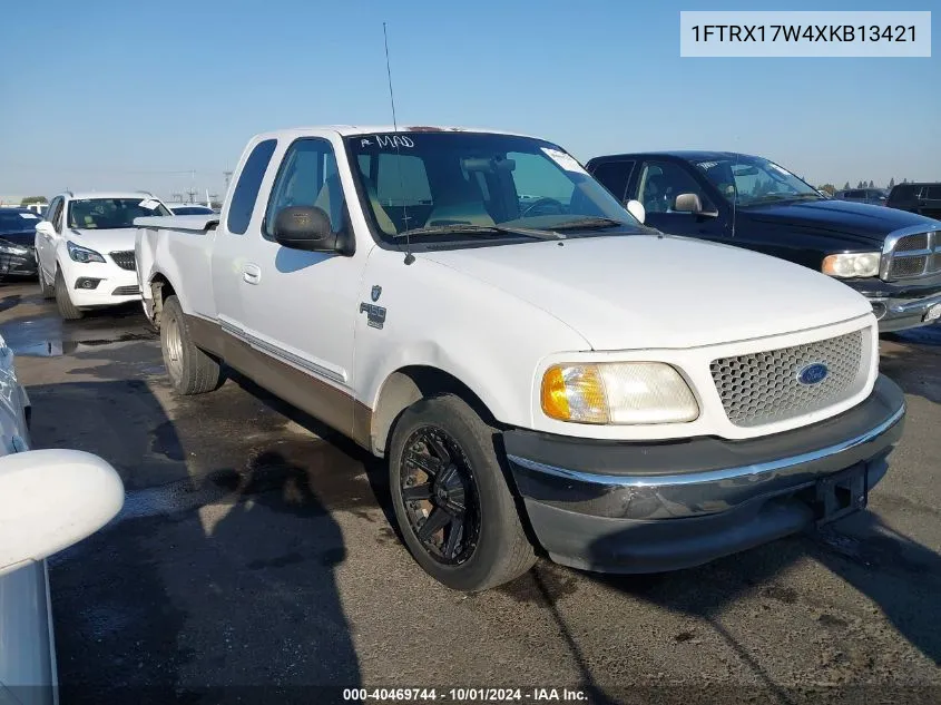 1999 Ford F150 VIN: 1FTRX17W4XKB13421 Lot: 40469744