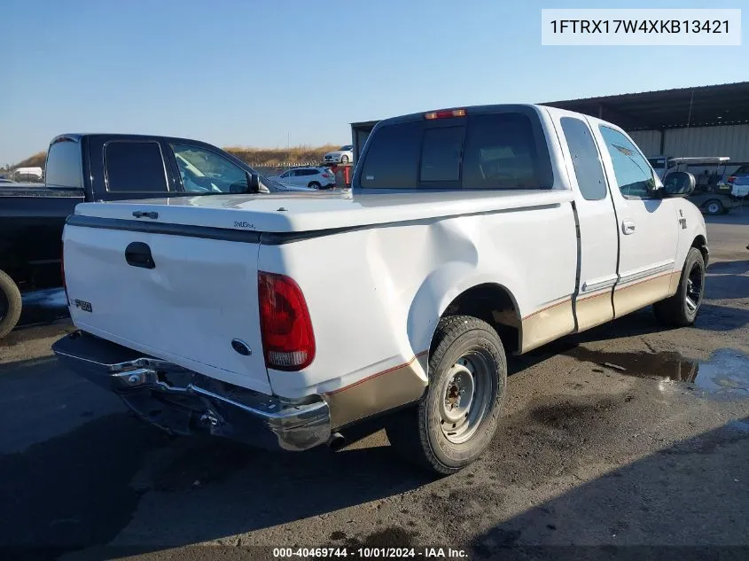 1999 Ford F150 VIN: 1FTRX17W4XKB13421 Lot: 40469744