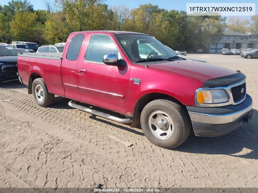 1999 Ford F-150 Lariat/Work Series/Xl/Xlt VIN: 1FTRX17W3XNC12519 Lot: 40496259