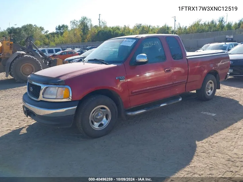 1999 Ford F-150 Lariat/Work Series/Xl/Xlt VIN: 1FTRX17W3XNC12519 Lot: 40496259