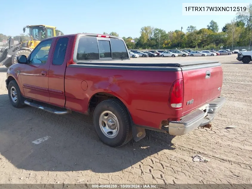 1999 Ford F-150 Lariat/Work Series/Xl/Xlt VIN: 1FTRX17W3XNC12519 Lot: 40496259