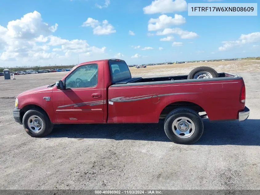 1999 Ford F150 VIN: 1FTRF17W6XNB08609 Lot: 40598902