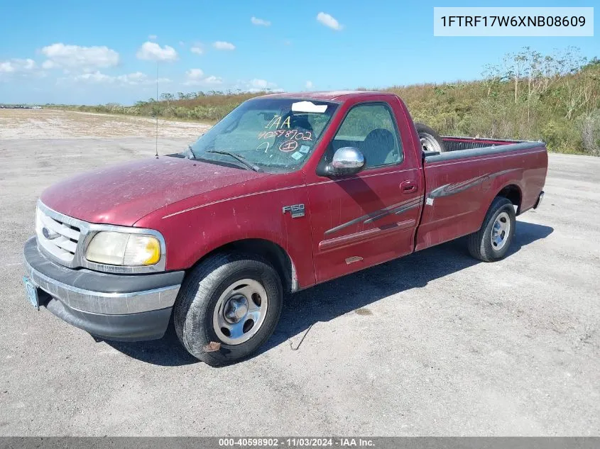 1999 Ford F150 VIN: 1FTRF17W6XNB08609 Lot: 40598902