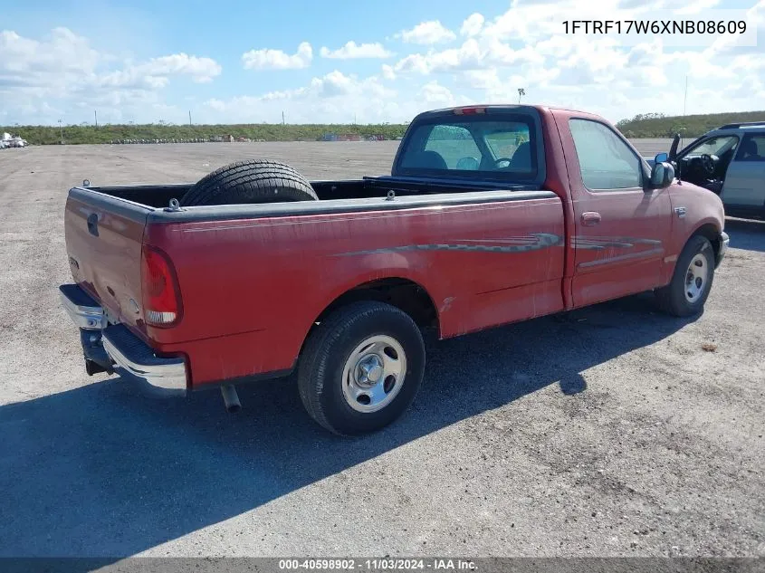 1999 Ford F150 VIN: 1FTRF17W6XNB08609 Lot: 40598902