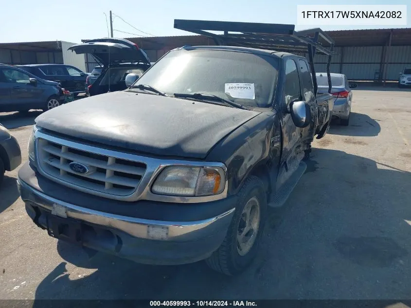 1999 Ford F-150 Lariat/Work Series/Xl/Xlt VIN: 1FTRX17W5XNA42082 Lot: 40599993