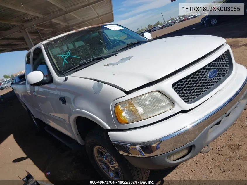 1999 Ford F-150 Lariat/Xl/Xlt VIN: 1FTRX18L9XKC03085 Lot: 40673764