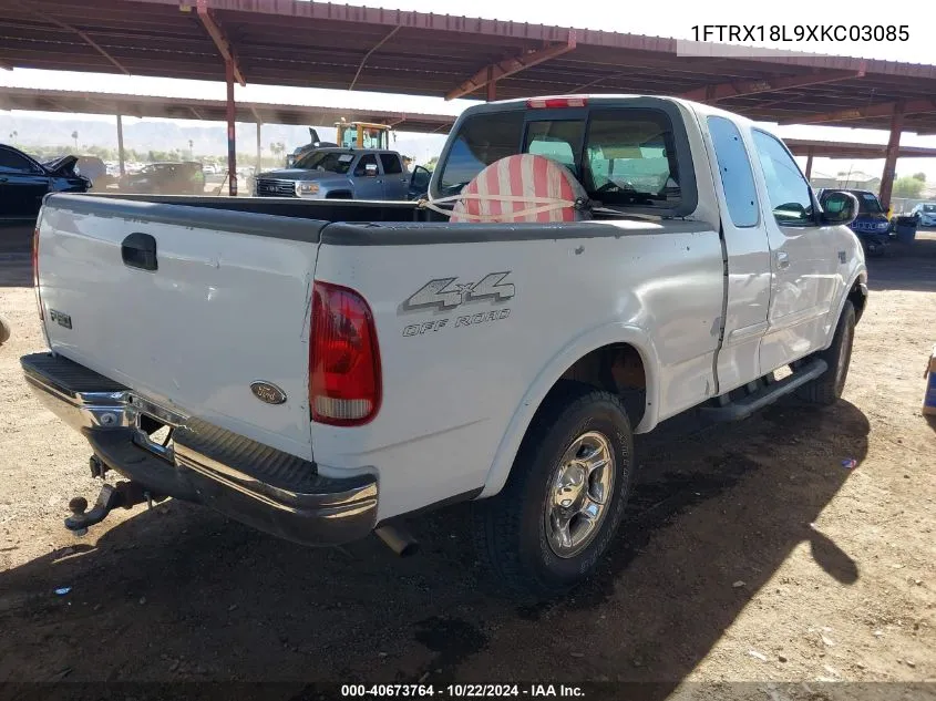 1999 Ford F-150 Lariat/Xl/Xlt VIN: 1FTRX18L9XKC03085 Lot: 40673764