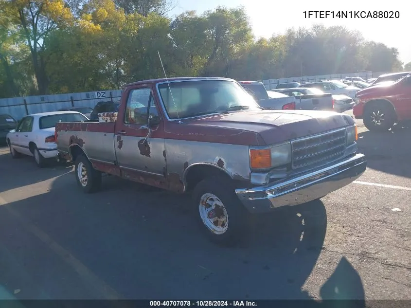 1999 Ford F150 VIN: 1FTEF14N1KCA88020 Lot: 40707078