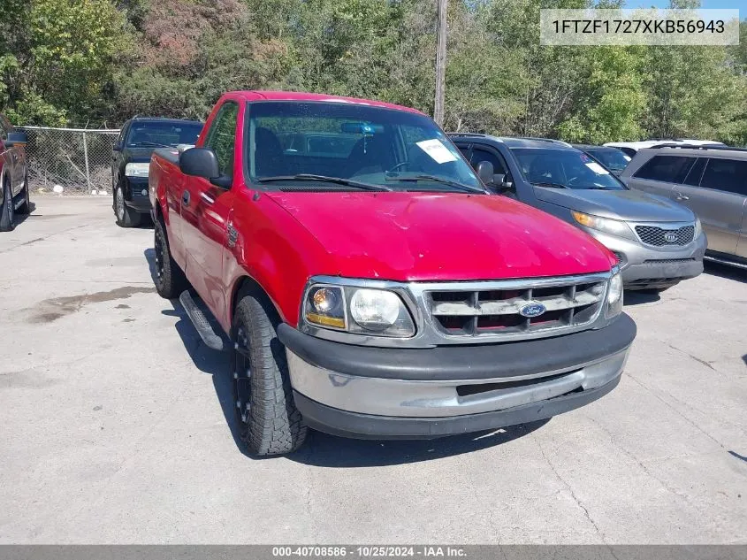 1999 Ford F-150 Work Series/Xl/Xlt VIN: 1FTZF1727XKB56943 Lot: 40708586