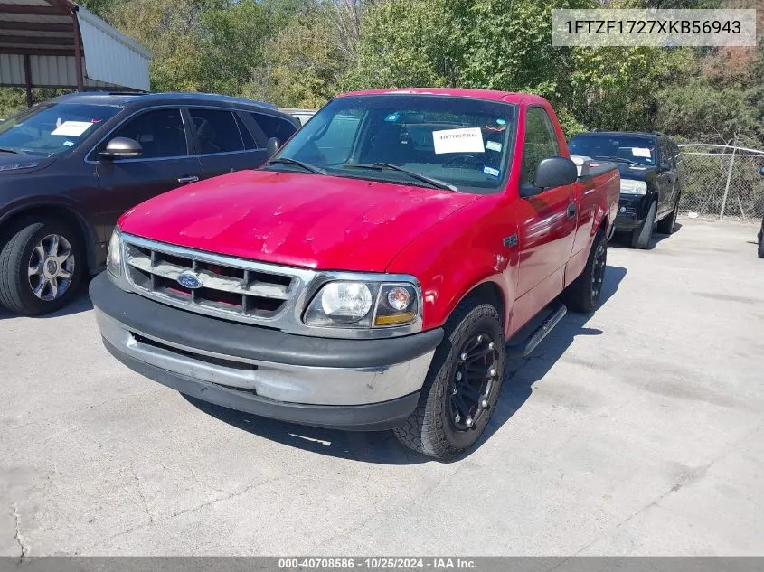 1999 Ford F-150 Work Series/Xl/Xlt VIN: 1FTZF1727XKB56943 Lot: 40708586