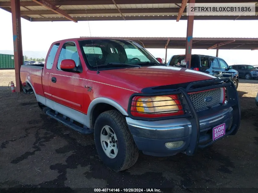 1999 Ford F-150 Lariat/Xl/Xlt VIN: 2FTRX18L0XCB11836 Lot: 40714146