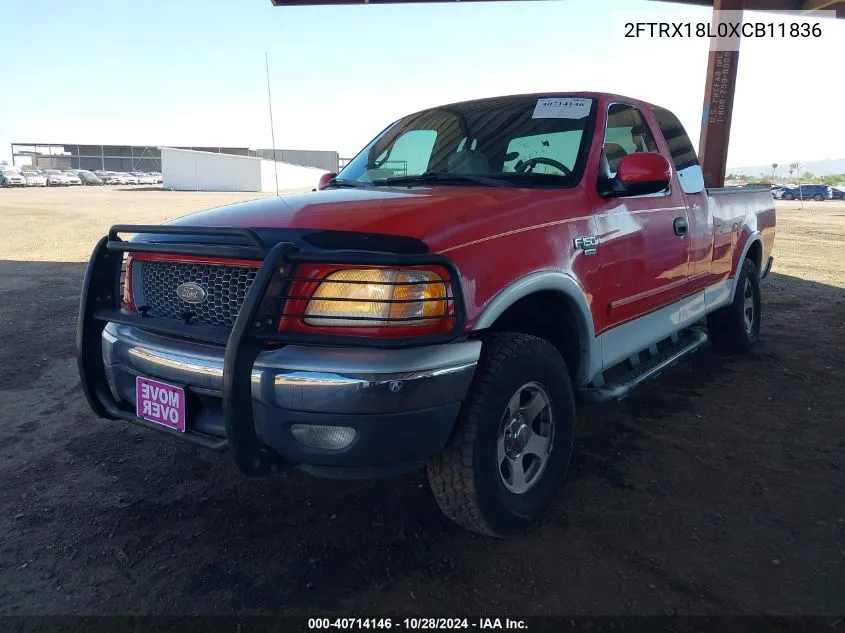 1999 Ford F-150 Lariat/Xl/Xlt VIN: 2FTRX18L0XCB11836 Lot: 40714146