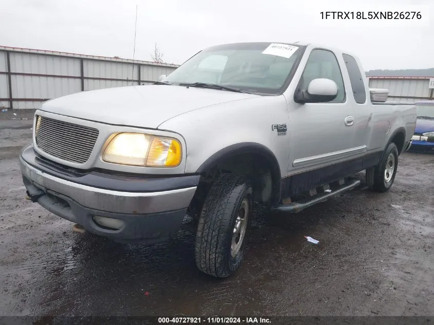 1999 Ford F-150 Lariat/Xl/Xlt VIN: 1FTRX18L5XNB26276 Lot: 40727921