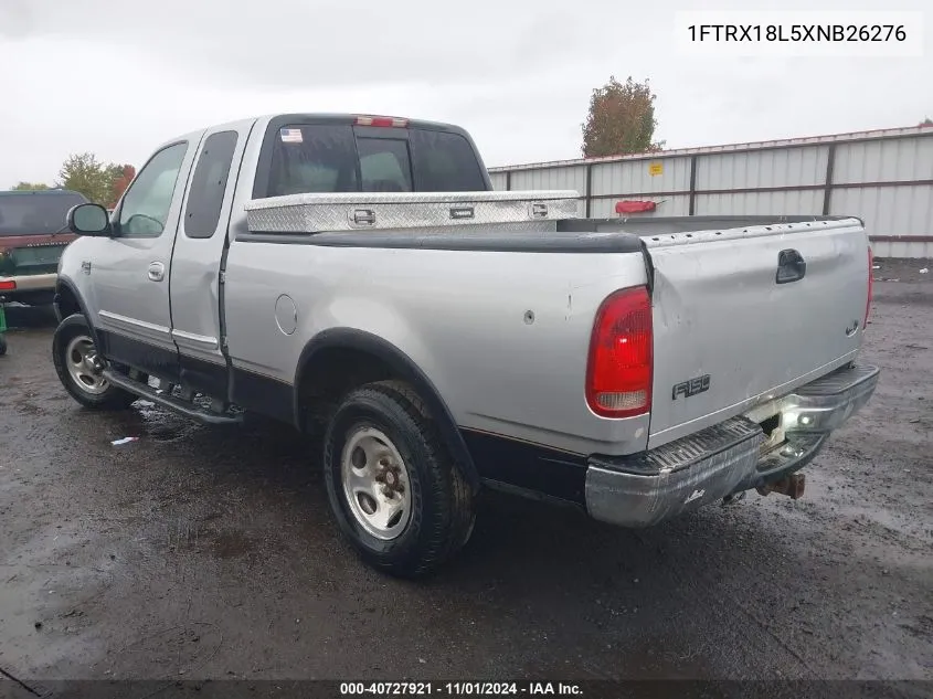 1999 Ford F-150 Lariat/Xl/Xlt VIN: 1FTRX18L5XNB26276 Lot: 40727921